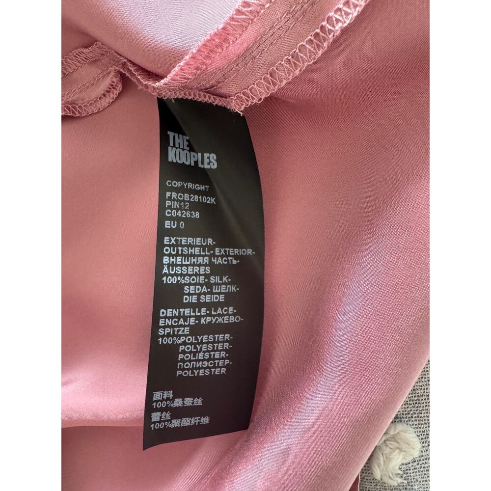 The Kooples | NWT 100% Silk and Lace Maxi Dress Size 0/XS - Picture 9 of 10